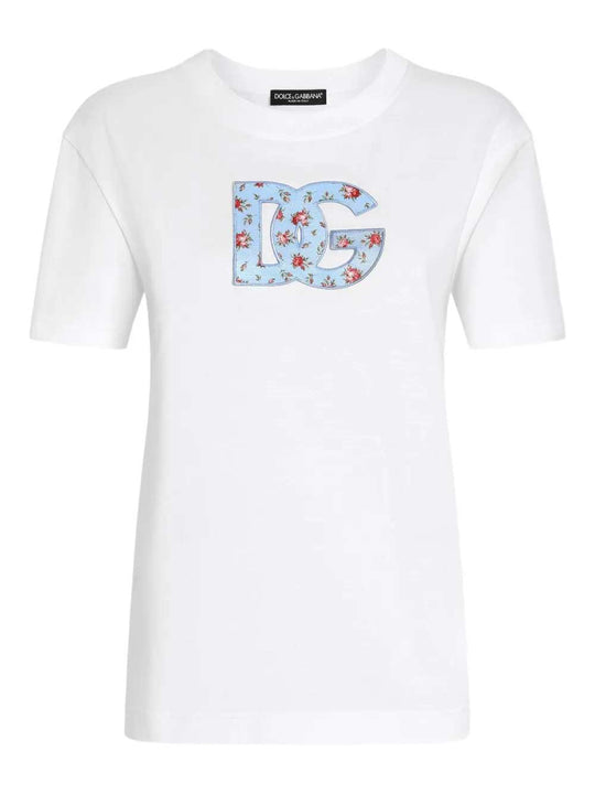 T-Shirt With Logo And Floral Detail