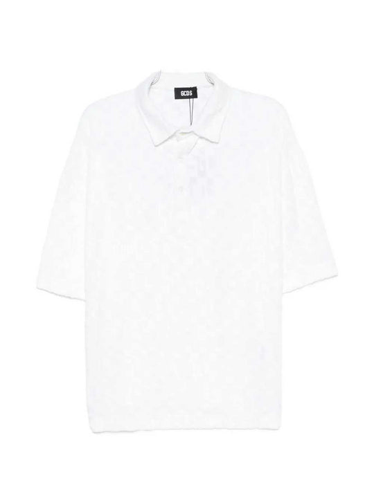 Terrycloth Polo With Jacquard Logo
