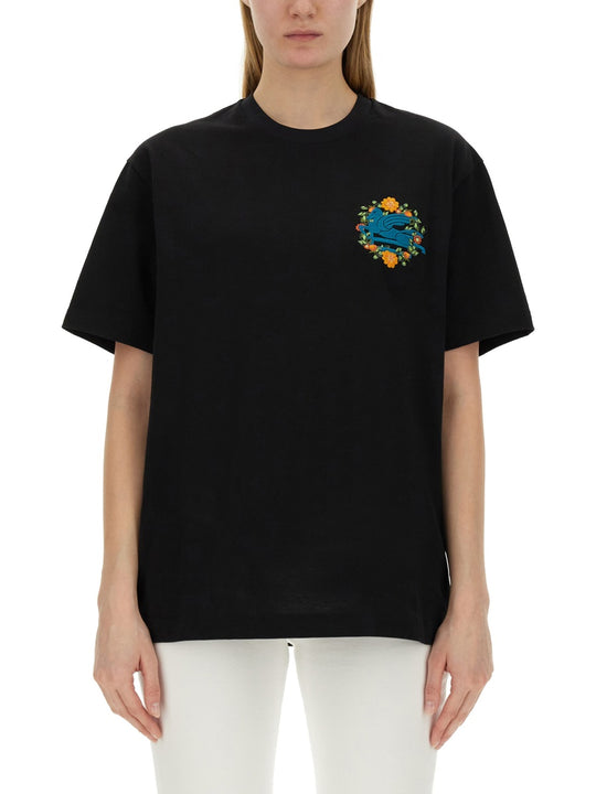T-Shirt With Pegasus Embroidery