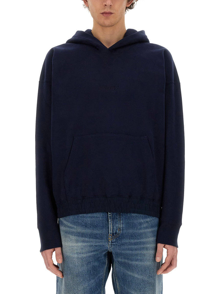Saint Laurent Sweatshirts - Blue | Wanan Luxury