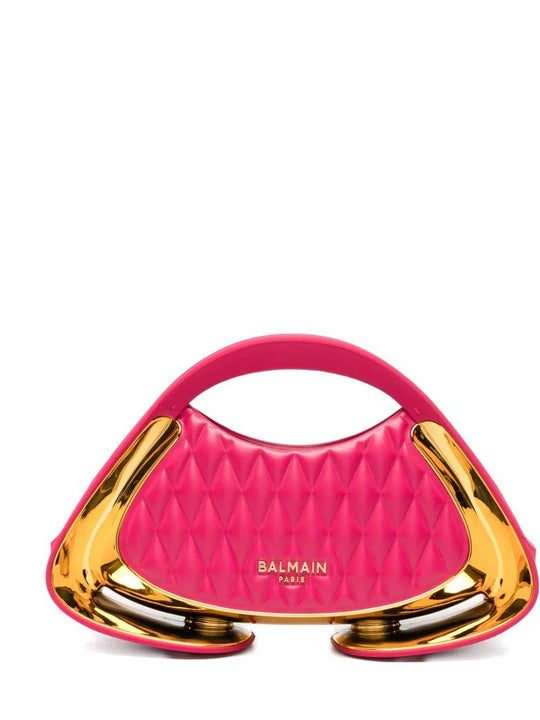 Quilted Clutch With Metallic Trim