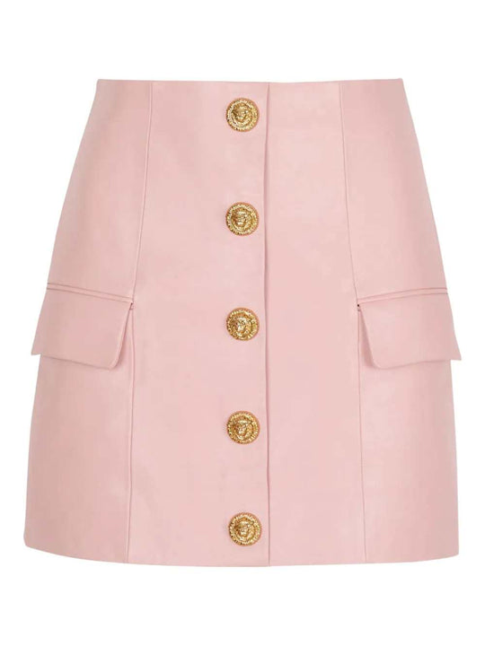 Buttoned Mini Skirt