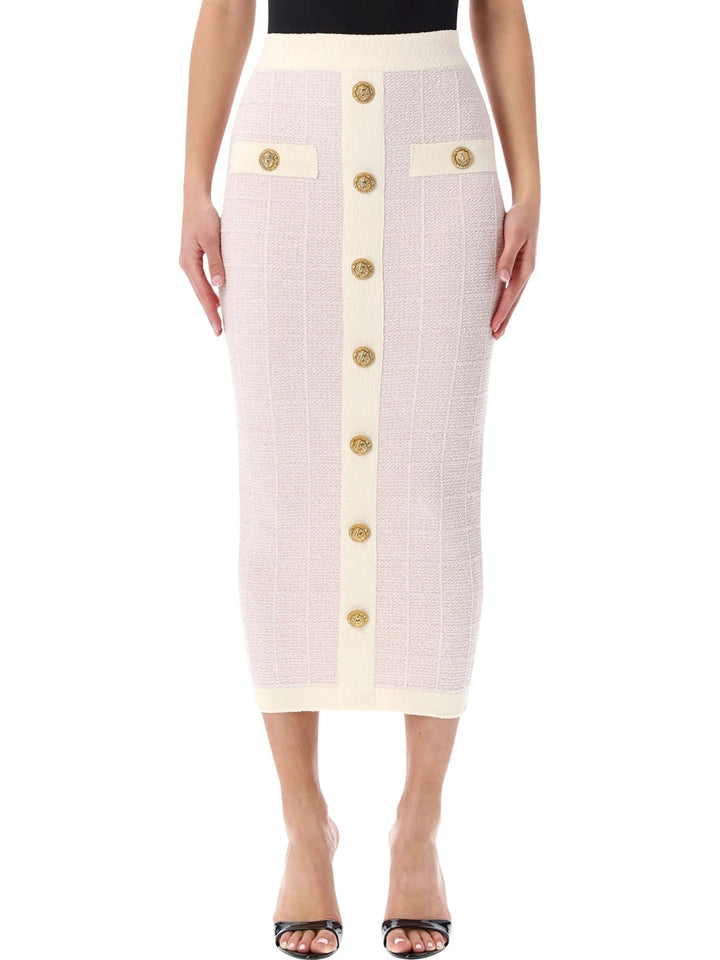 Balmain SKIRT - Pink & Purple | d15ef305979fabec61c1f2d901f688481be2da11