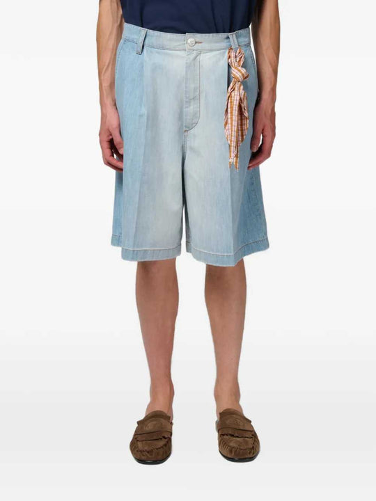 Pleated Bermuda Shorts