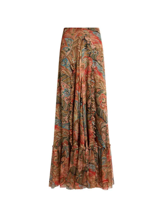 Long Skirt With Paisley Pattern
