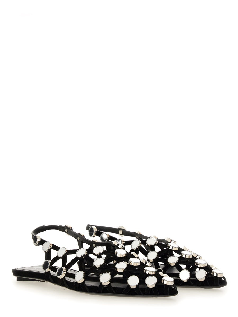 The Attico Flat Shoes - Black | Wanan Luxury