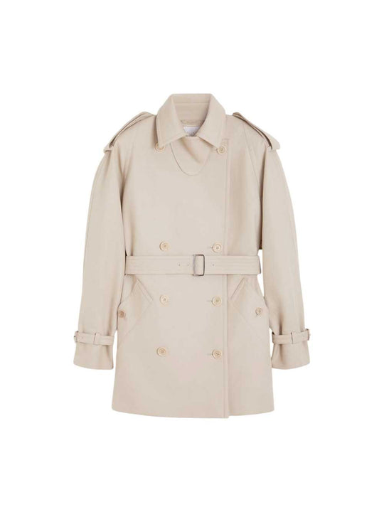 Short Cotton Duster Coat - Sand