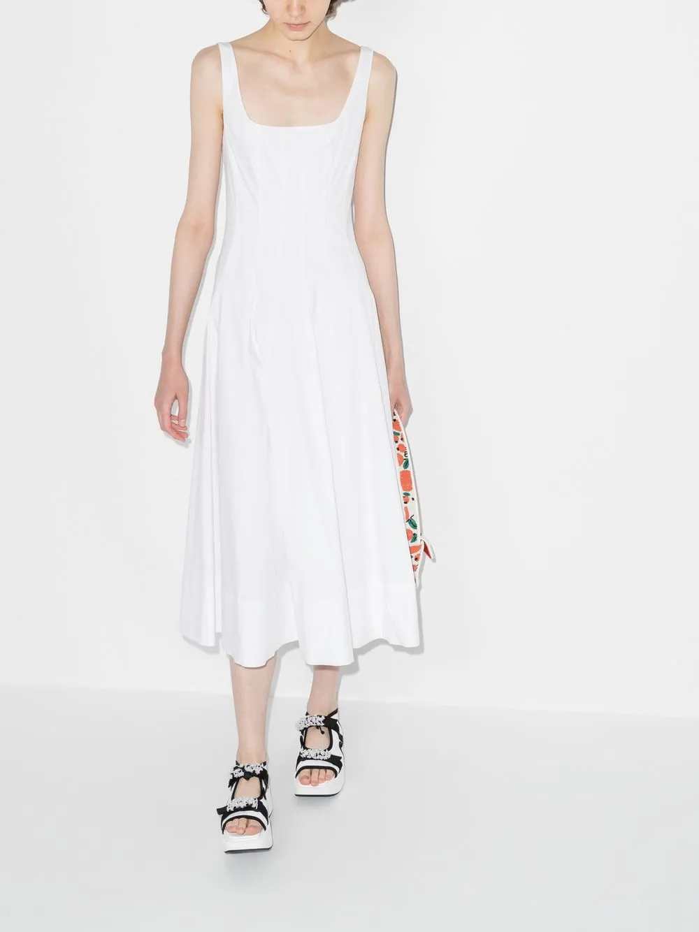 Staud Long dresses - White | 7ec0b1b29119a781ee7c5d2c1d43d2cb677693a0