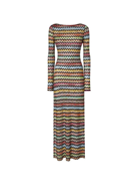 Beach Cover-Up With Zigzag Pattern