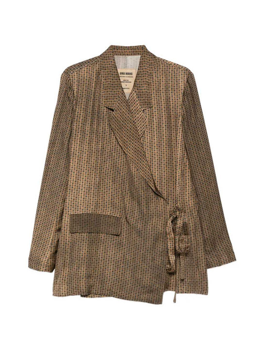 Khloe Belted Jacket With Geometric Pattern