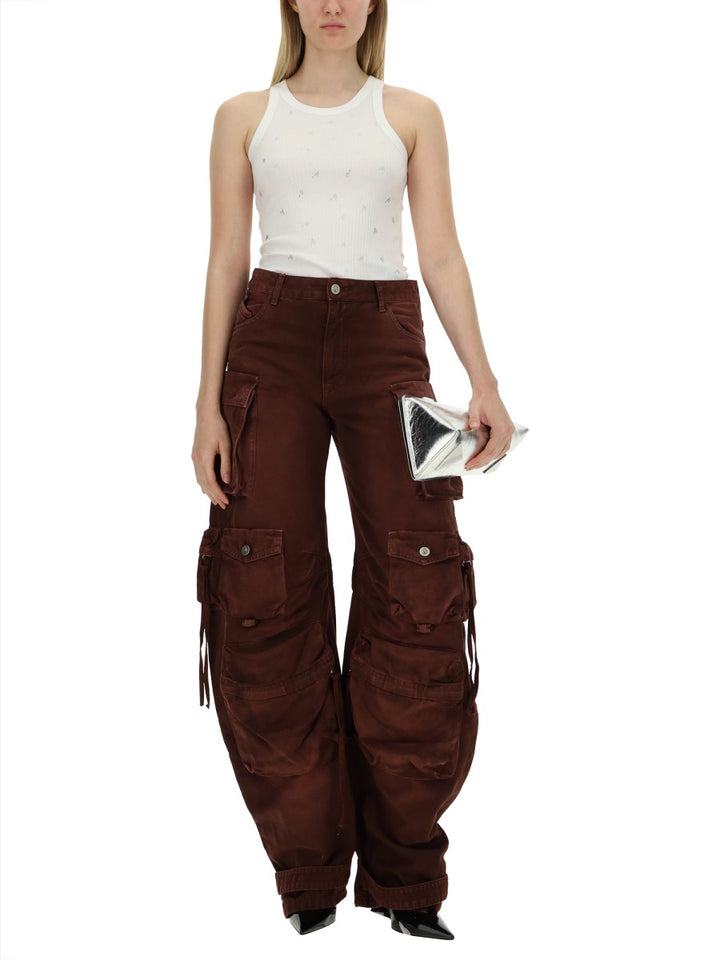 The Attico Denim - Burgundy | Wanan Luxury