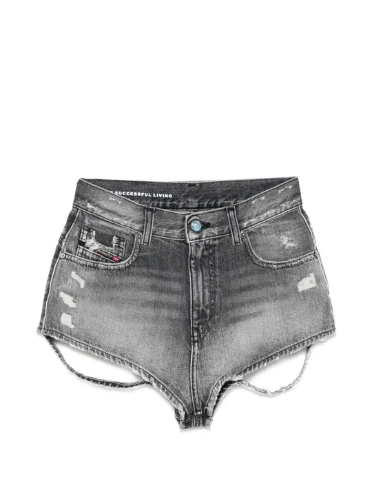 Distressed-Look Shorts