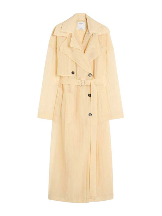 Two-Piece Trench Coat In Technical Fabric - Vanilla