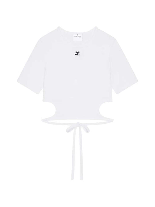 Cropped T-Shirt With Cut-Out