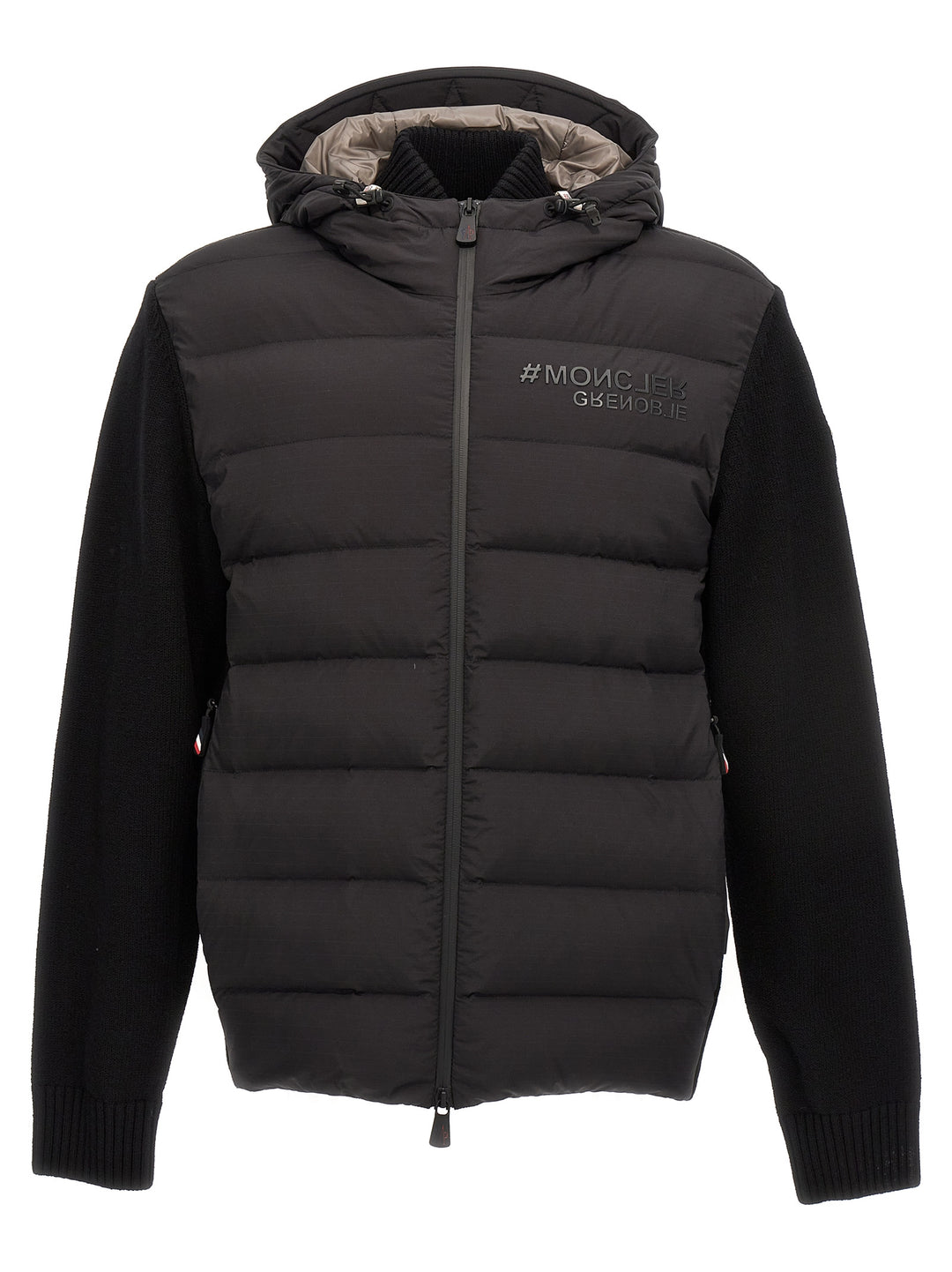 Moncler Grenoble Bimaterial Cardigan Sweaters and Cardigans - Black | 50ac366e137f1502483cc3154296a9241920e662