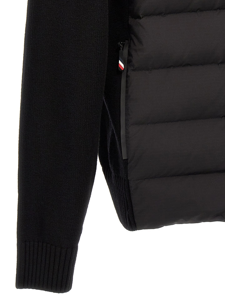 Moncler Grenoble Bimaterial Cardigan Sweaters and Cardigans - Black | 269c2ab43ebcb693ac31b03198176e5499c15a53