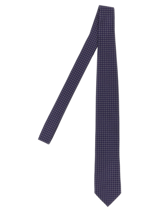 Patterned Silk Tie Ties And Papillon Purple