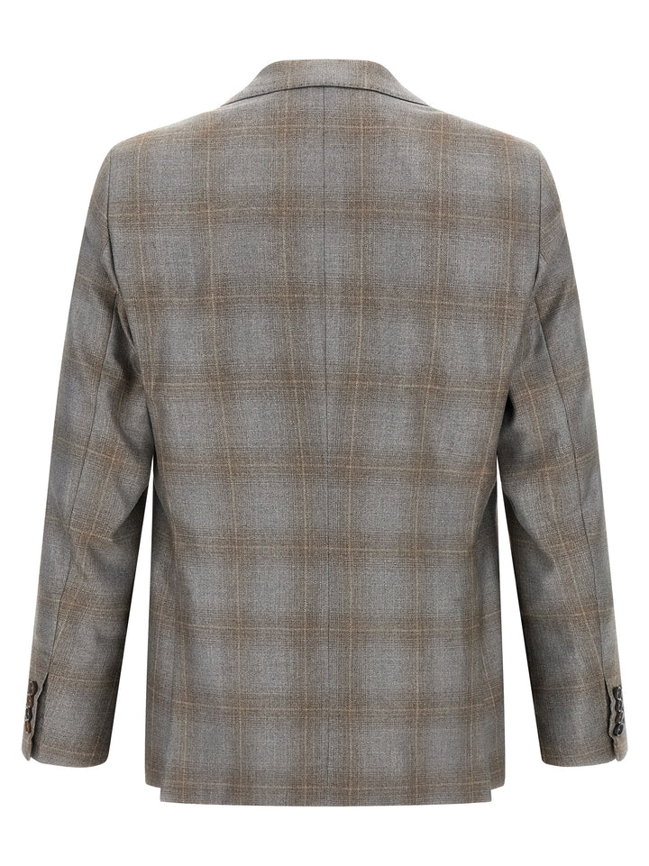 Pal Zileri Double-Breasted Blazer - Gray | a1f3275d5861d1f8101c96fe207021e3b5c1d21b