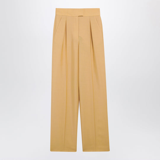British Mohair Trousers In Ochre