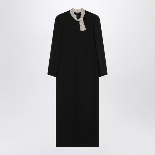 Black Silk Cady Couture Dress