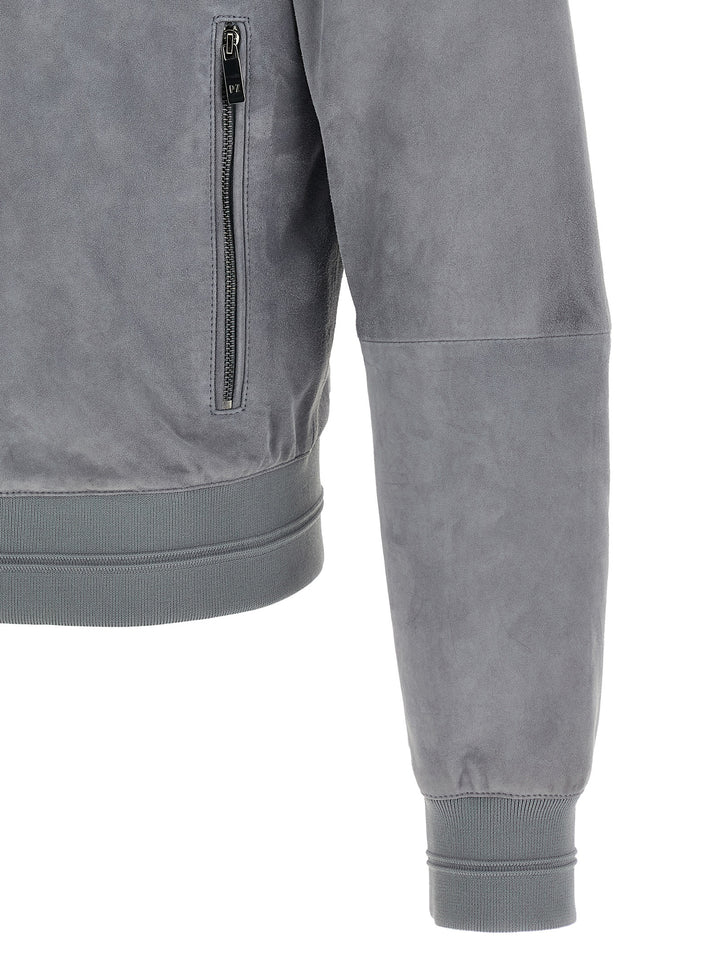 Pal Zileri Suede Jacket Puffer Jackets - Gray | 366d9c86098c0e968a6e67f2d9a06baec654079a