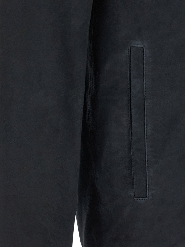 Pal Zileri Suede Overshirt Puffer Jackets - Blue | 9b94709e4de55c3bcfbfb19882581b6ef7a99a7f