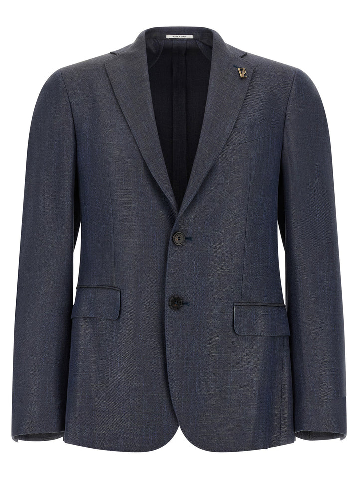Pal Zileri Single-Breasted Blazer - Blue | 94de142675432c55b6934a76314195f18812abbd