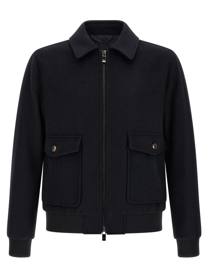 Pal Zileri Wool Cloth Jacket Puffer Jackets - Black | 8ff2bfd2a36d34f83f86168f88829d752ee09538