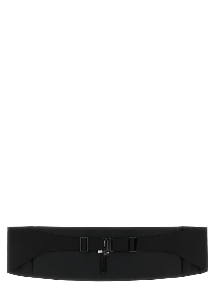 Pal Zileri Satin Tuxedo Headband Belts - Black | bf6cfd993b5efb75b450bce1378006062c70a306