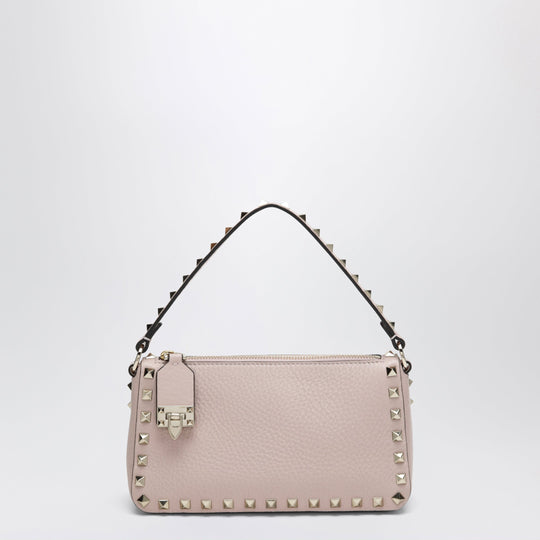 Small Rockstud Bag In Poudre Grained Calfskin
