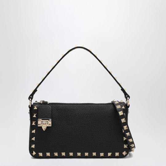 Black Small Rockstud Shoulder Bag