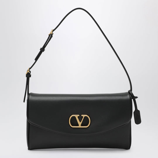 Small Black Devain Leather Shoulder Bag