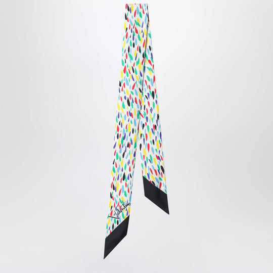 Silk Bandeau Scarf With Multicolor Print