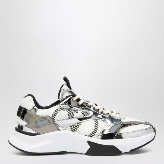 Demivee Sneakers In Ivory And Silver