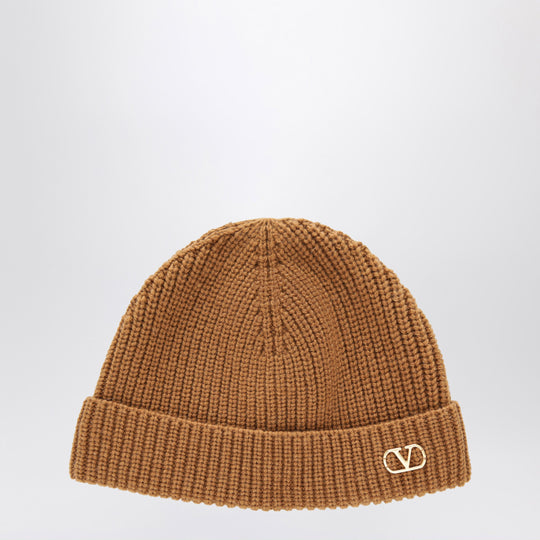 Camel Vlogo Signature Cashmere Beanie