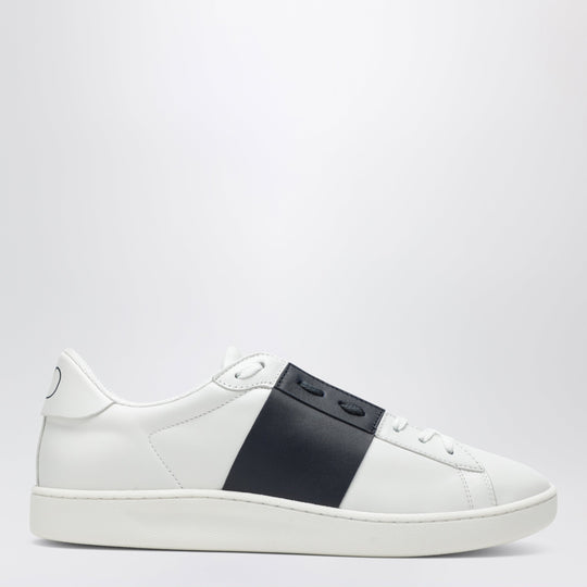 Open Royco Nappa Leather Sneakers In White/Navy