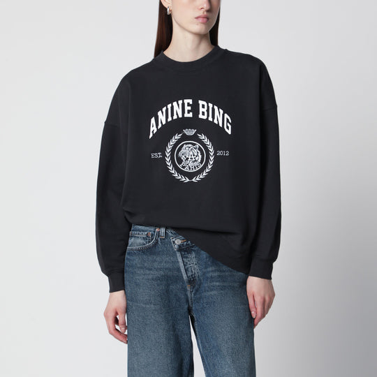 Miles Collegiate Cotton Sweatshirt Vintage Black
