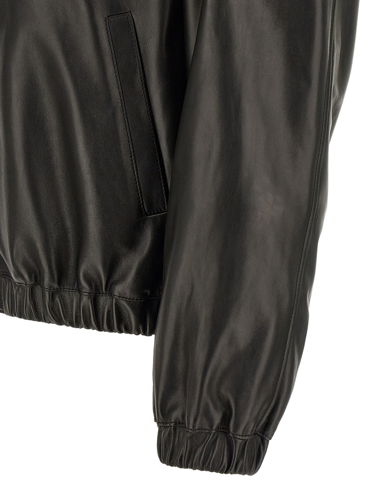 Saint Laurent Cassandre Puffer Jackets - Black | f8fc1e9b56cce7a967c08eafb0784dc3ca6e037c