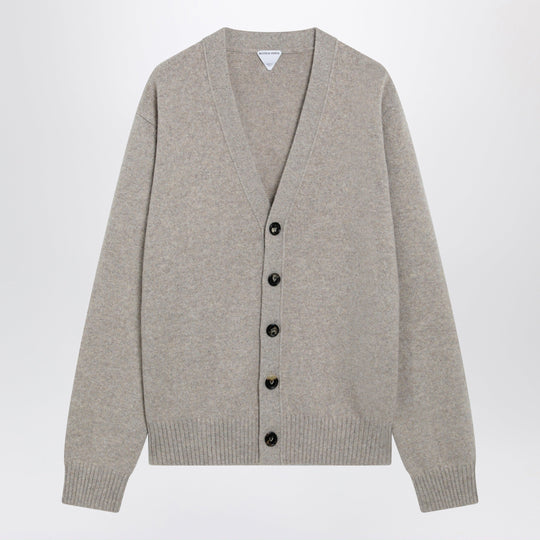 Greige Mélange Cashmere-Blend Cardigan