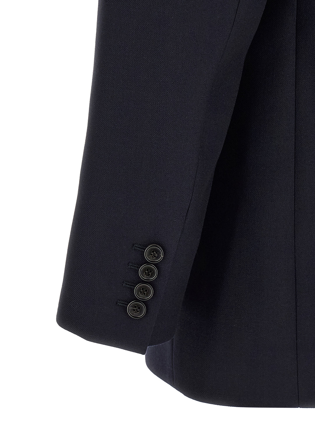Saint Laurent Felted Wool Gabardine  Jacket Blazer - Blue | 32abd1628285b40ee148cf5f7d97a5c1428867cf