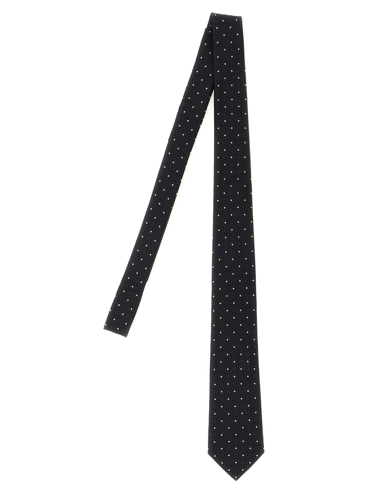 Saint Laurent Jacquard Tie Ties and Papillon - Blue | 90785cb2a20b6a0414604fe23cd9fac501176a46