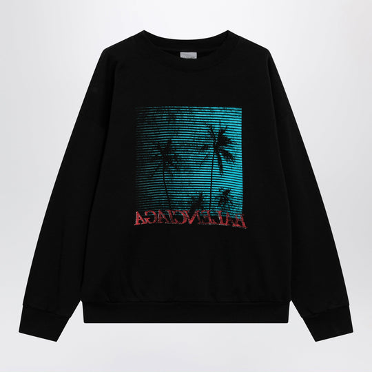 Black Sweatshirt With Logo Print