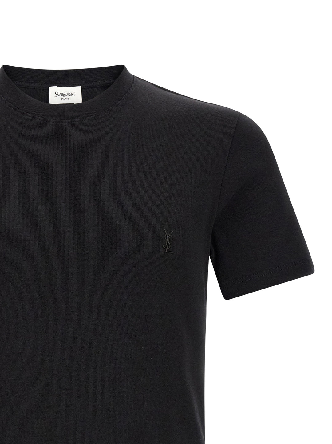 Saint Laurent Cassandre T-shirt - Black | 765efa108ec6ec66b927f81a9d31fe4c35cf738a