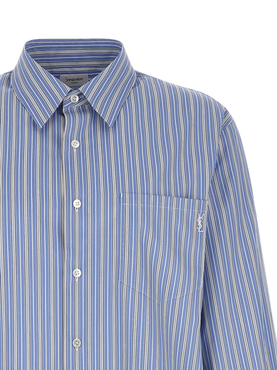 Saint Laurent Cassandre Shirt and Blouse - Light Blue | 6ddff30fef8561422af5216e4bb5ca744681e26b