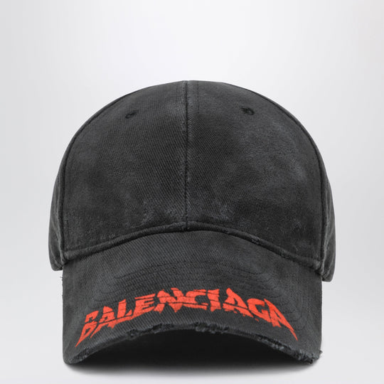 Black Cotton Drill Baseball Cap With Logo