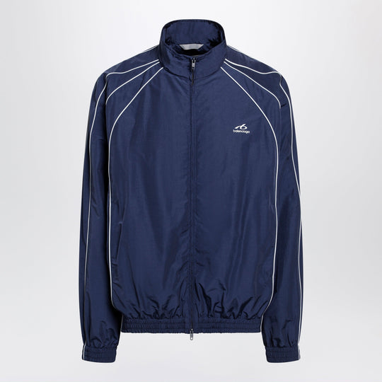 Bodies Track Jacket In Dark Navy Poplin