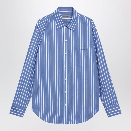 Light Blue Striped Cotton Shirt