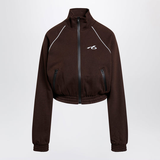 Techwear Zip-Up Jacket In Mocha Dry Fleece
