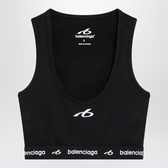 Techwear Bra Top In Black Technical Fabric