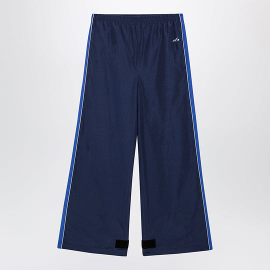 Techwear Jogger Pants In Navy Blue Cotton Blend